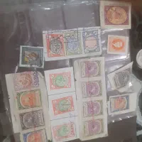 تمبر قدیمی کلکسیونی ویک نامه قدیمی درباری