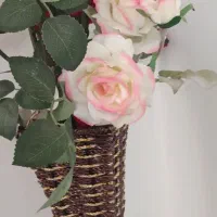 گل رز زیبا باگلدون|گل مصنوعی|رودهن, |دیوار