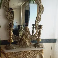 آینه شمعدان برنز و آلیاژ ترکیبی