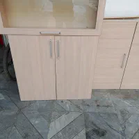 ۴ تیکه کابینت ام دی آف بالابایکعدد سینک دولگنه