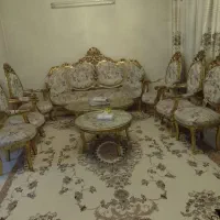 مبل استیل فرحی چوب گردو