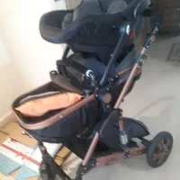 کالسکه و کریر آسپرینگ در حد نو به همراه اغوش|کالسکه و لوازم جانبی|بابلسر, |دیوار