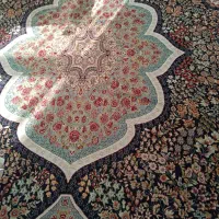 قالی معاوضه با رنگ کرم طرح ریز