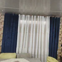 سه عدد پرده پذیرایی اتاق خواب و در حیاط خلوت