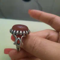 انگشتر حکاکی شده عقیق یمن کار دست فروش فوری