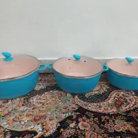 سرویس قابلمه سایز بزرگ چدن گرانیک  لایف اسمال