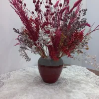 گلدان دکوری با گلهای خشک مصنوعی لاکچری|گل مصنوعی|اهواز, رسالت|دیوار