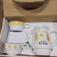 ست قوری و فنجان سرامیکی