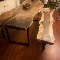 میز چوبی روستیک ناهار خوری جلومبلی عسلی تخته سرو|میز و صندلی غذاخوری|ری, بازار گل خاوران|دیوار