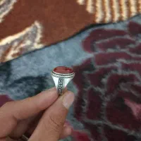 انگشتر عقیق دست ساز مهر دار