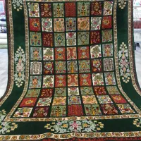 سه متری طرح خشتی سبز مدرن گل ابریشم