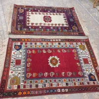 یک جفت قالی محلی زیبا و زینتی|فرش|آباده, |دیوار