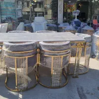 میز و صندلی نهار خوری ناهارخوری۶ نفره فلز زنبوری|میز و صندلی غذاخوری|کرمانشاه, |دیوار