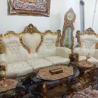 مبل سلطنتی *9نفره*چوب راش*کاور*جهیزیه|مبلمان خانگی و میز عسلی|بروجرد, |دیوار