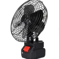 پنکه رومیزی شارژی توربو دو موتوره با پره های فلزی