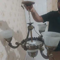 لوستر برنجی و بلور|لوستر و چراغ آویز|شیراز, شهرک سراج‎|دیوار