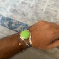 دست بند نقره با سنگ فیروزه کم نظیر