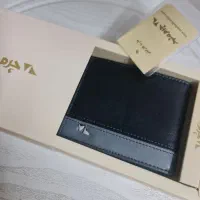 کیف چرم مشهد مردانه پول جیبی مشکی باجعبه کادو هدیه