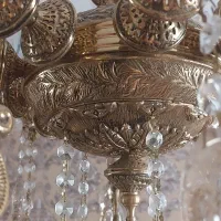 دو عدد لوستر طرح فرشته برنج اصل هر کدوم ۱۰ شعله|لوستر و چراغ آویز|تهران, دریاچه شهدای خلیج فارس|دیوار