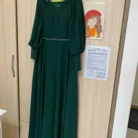 پیراهن مجلسی رنگ یشمی