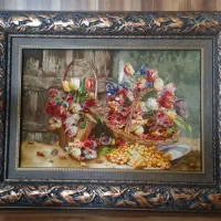 تابلو فرش دست بافت تبریز کار استاد کریمی نژاد