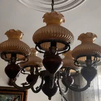 دو لوستر چوبی ۵ شعله خارجی