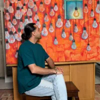 اثر نور نقاشی هنرمند رضا برهان