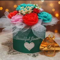 فروش باکس گل شمع