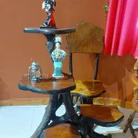 میز تحریر با صندلی ،چوب جنگلی کار دست