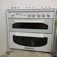 اجاق گاز طرح فر پنج شعله سفید