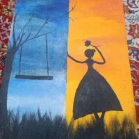 سه عدد تابلو نقاشی و یک عدد فرش کوچک