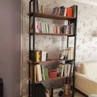 کتابخانه فلزی چوبی|کتابخانه، شلف، قفسههای دیواری|کرج, گوهردشت|دیوار