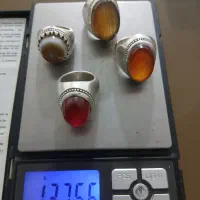 تعدادی انگشتر نقره عیار 925همه کار دست