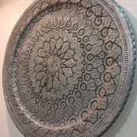 سینی  مسی تمام قلم قدیمی آنتیک کلکسیونی فوری