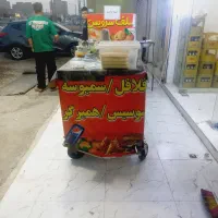 فروش وسایل فلافلی یخچال ایستاده دکه میز و صندلی|کافیشاپ و رستوران|اهواز, کیانشهر|دیوار