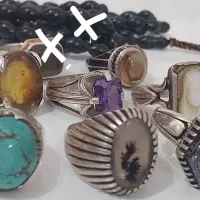 انگشتر نقره کار دست و سنگها طبیعی خاص و زیبا|جواهرات|رشت, یخسازی|دیوار