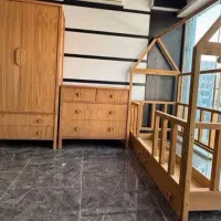 ست تخت کودک چوب طبیعی با رنگ‌های غیرسمی *اقساطی|اسباب و اثاث بچه|تهران, سعادت‌آباد|دیوار