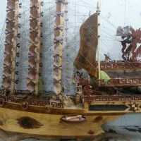 کشتی چوبی دکوری