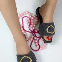 دمپایی حوله ای قلبی|کیف، کفش، کمربند|اهواز, زندوکیلی|دیوار