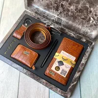 ست هدیه کیف چرم گاوی طبیعی