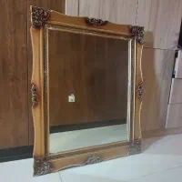 آینه چهارچوب دار  منبت‌کاری