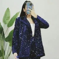 کت مجلسی تمام پولک دوزی سایز ۴۰ تا ۵۲ کاملا نو