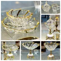 سرویس پذیرایی کریستال ۱۸ نفره الینور لب طلا