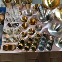 کاسه های مینیمال استیل در ۲ رنگ طلایی و نقره ای|ظروف سرو و پذیرایی|تهران, بازار|دیوار