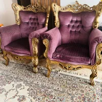 مبلمان ۹نفره تمیز چوب گردو