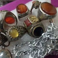 عقیق ناب قدیمی فروش  یکجا انگشتر گیر سر نقره  ب|جواهرات|تهران, امیریه|دیوار