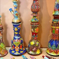 هنر ویترای روی شیشه چوب سفال