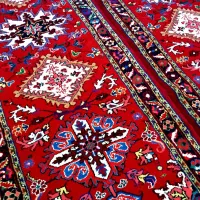 یک جفت فرش دستبافت کناره نو هریس اصل ۱متردر۳متر