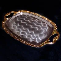 سینی فلزی سنگین بزرگ ۲۴ استکان|ظروف سرو و پذیرایی|کرمانشاه, |دیوار