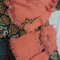 دو دست لباس نوزادی به همراه ست ۵تکه بافتنی نو نو